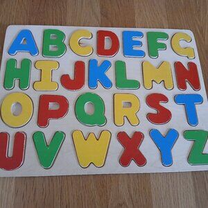 Wooden Alphabet Puzzle Used
